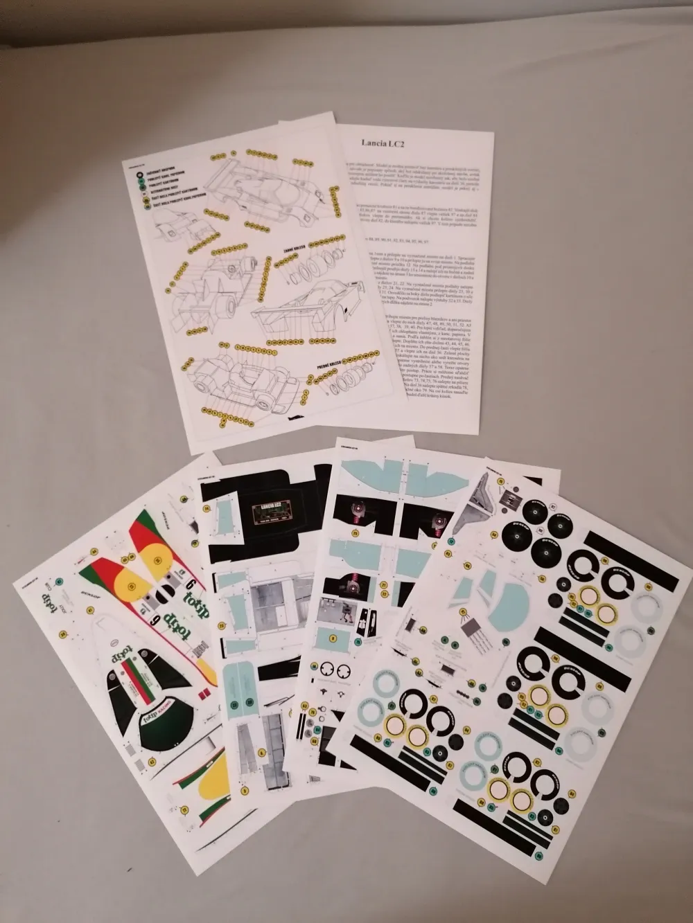 Papierový model Lancia LC2 Totip 1000km Monza 1984